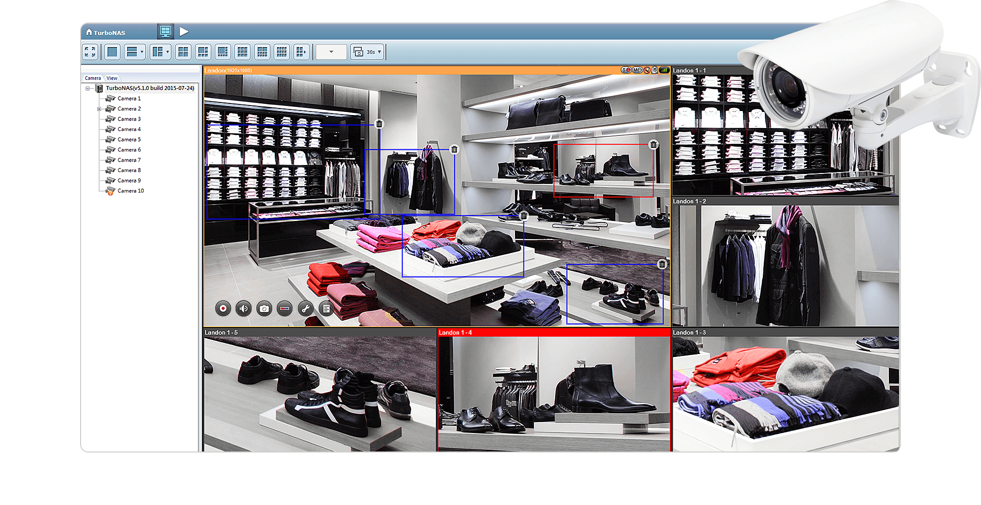 See the Images of the Physical Camera and Multiple Focused Area in One View
