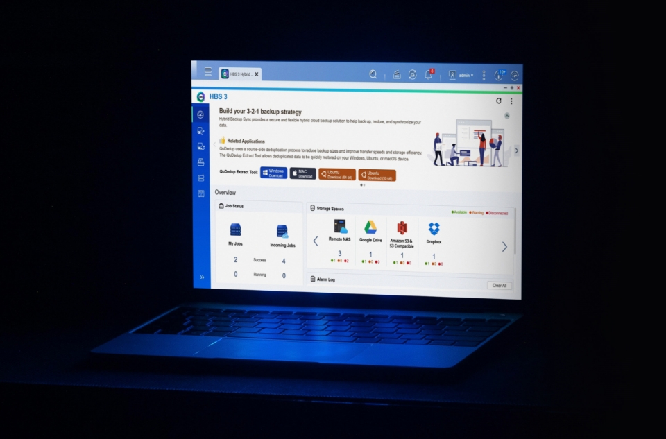 Hybrid Backup Sync 云端备份界面