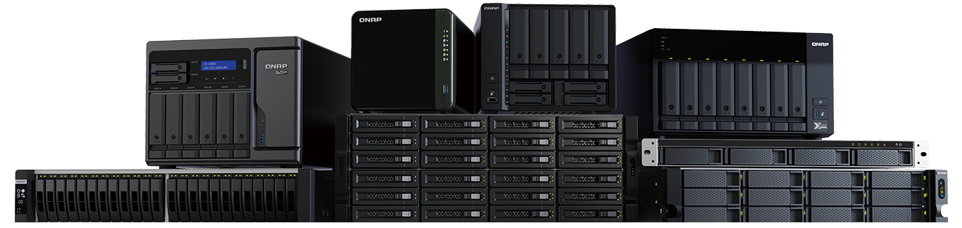QNAP NAS 解决方案涵盖桌上型与机架式机型,专为各种规模的企业打造高性能文件服务器,提供卓越的存取性能,满足企业级数据管理需求。