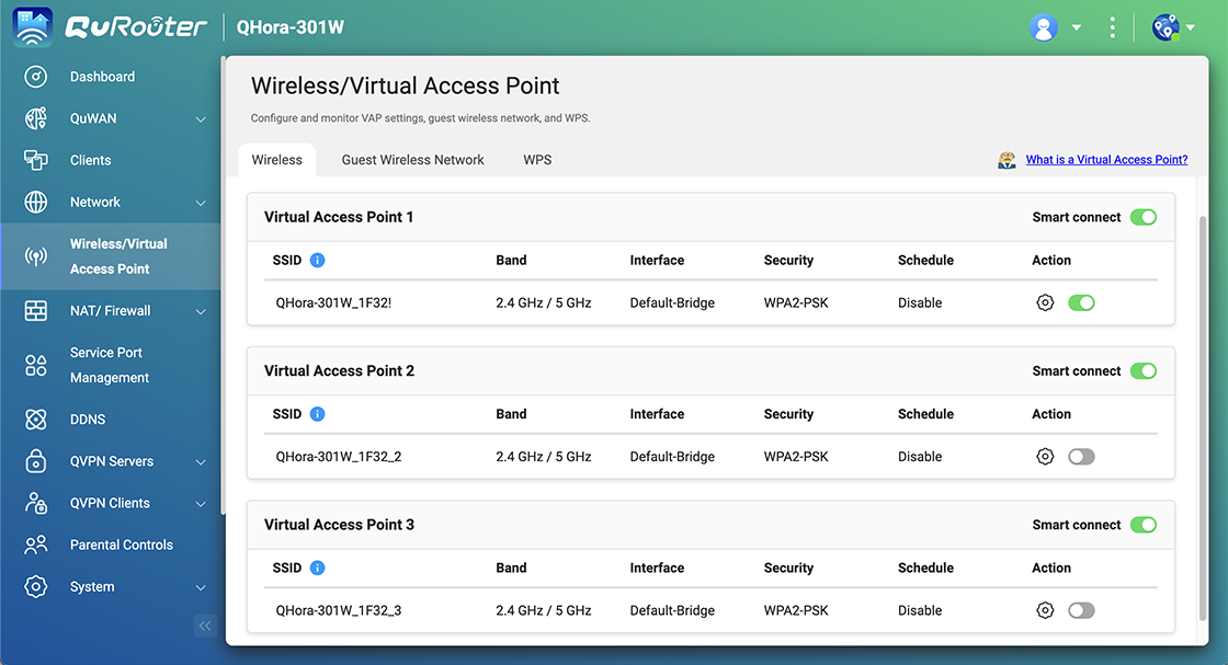 无线网络管理 (Wireless LAN Management):企业级多 SSID 管理,实现效率无线网络部署