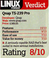 QNAP TS-239 Pro 获得意大利 Linux Format 8/10高评价 (2009/11/04)