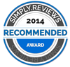 Simply Reviews 2014 Recommended Award - Simply Reviews (US) (2014/10/15)