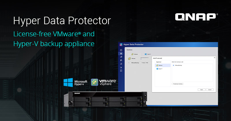 威联通正式推出 Hyper Data Protector 免授权 VMware 与 Hyper-V 虚拟机备份一体机方案