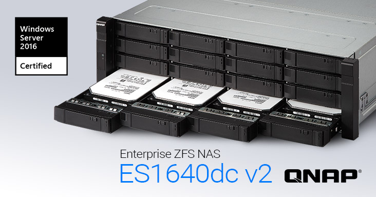 威联通 Enterprise ZFS NAS 获得新一代 Windows Server 2016 认证