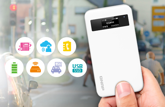 威联通科技推出七合一随身行动 NAS QGenie，便与分享档案、网络和电源