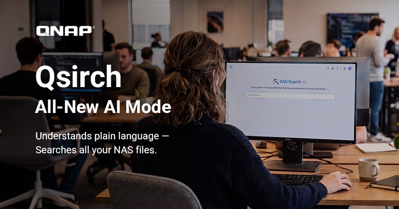 QNAP Qsirch 整合本地 VLM 与 LLM 双核 AI 检索，提升 NAS 跨媒体语义搜索体验