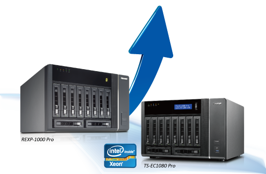 威联通推出高级效能 Turbo NAS TS-ECx80 Pro 系列及支持 SAS 接口桌上型储存扩充方案