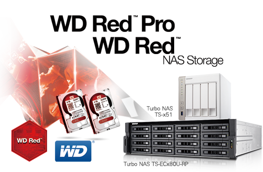 威联通科技 NAS 产品支持新款 WD Red® 3.5 吋5/6TB 硬盘及 WD Red Pro 硬盘