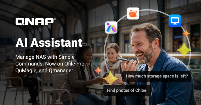 QNAP 移动 App 接入 AI 助手，用日常指令轻松操控 NAS