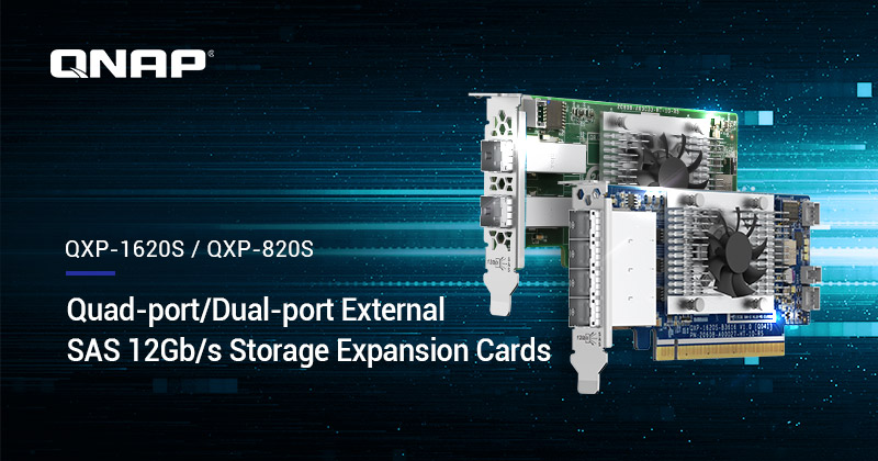 威联通推出四端口/双端口外部 SAS 通讯端口 12Gb/s 扩展卡，支持磁盘容量扩充最高达4.6PB