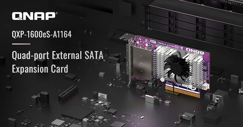 威联通推出四端口 SATA 6Gb/s 扩充卡,支持扩充 NAS 与 Windows® /Ubuntu® 计算机空间,专属一对一高速通带来优异传输效能