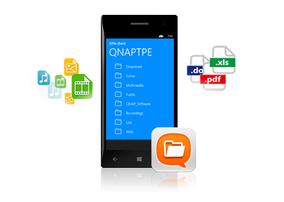 威联通科技 Qfile 行动应用程序现也可在 Windows Phone 8 上免费使用