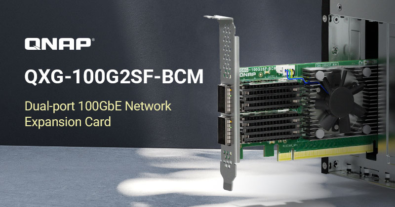 QNAP 推出新款双 100GbE 网口扩充卡 QXG-100G2SF-BCM