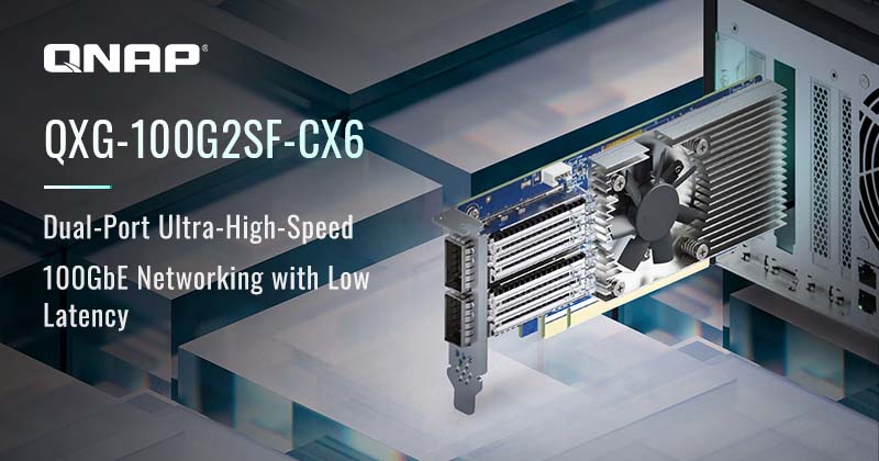 QNAP 新款双端口 100GbE 网络扩充卡,总带宽达 200Gbps,适用 Windows/Linux 工作站与 QNAP 全快闪 NAS
