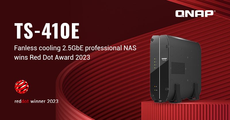 QNAP TS-410E 荣获 2023 德国红点产品设计大奖