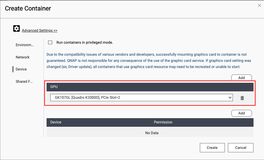 Container Station との Microsoft Cognitive Toolkit の使用方法 Qnap