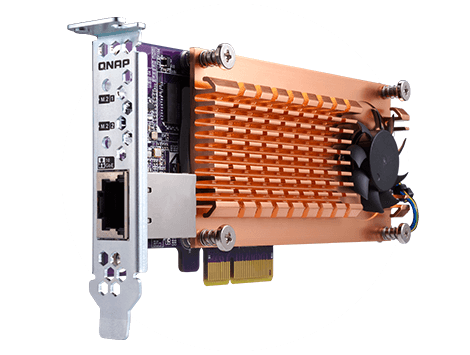 QM2：M.2 SSD/10GbE PCIe 扩充卡