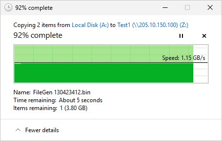 Non SMB Multichannel(10GbE x 1 channel)
