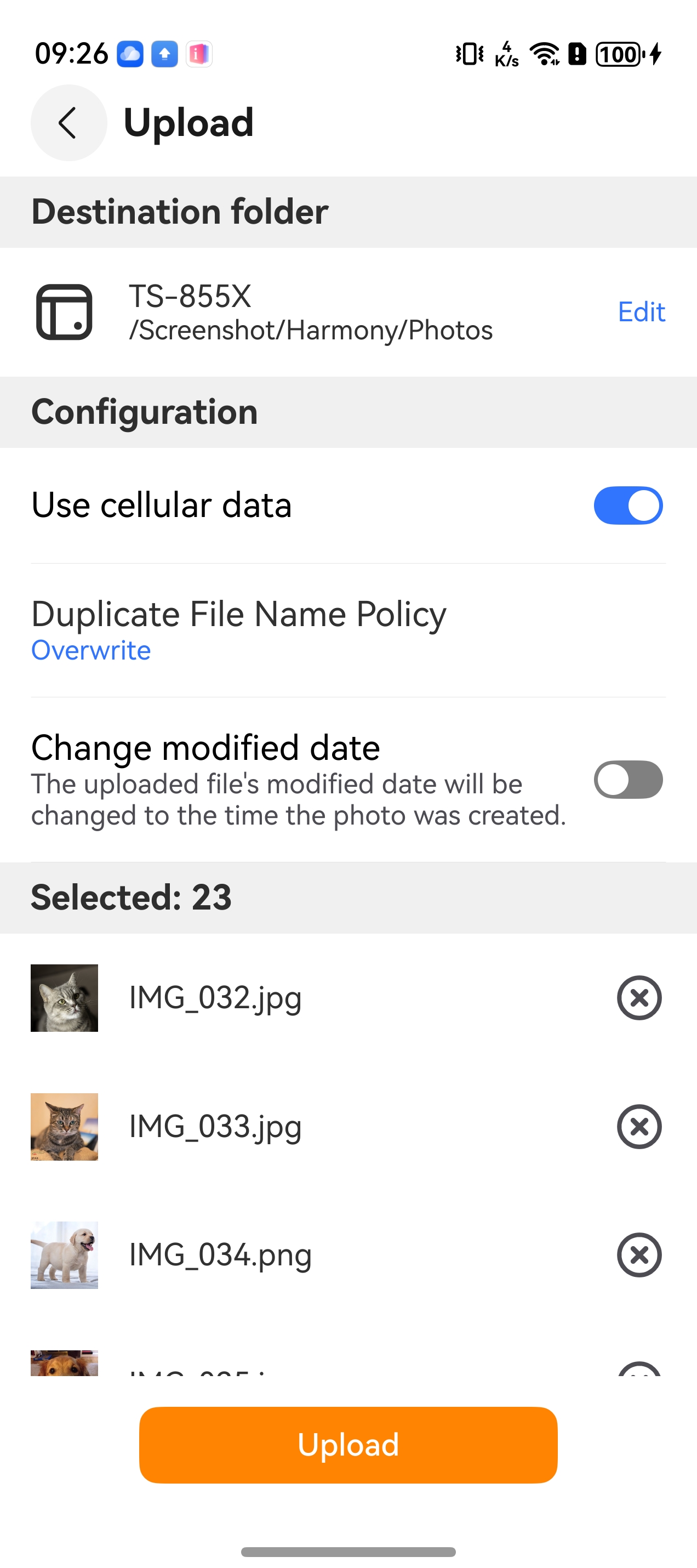将移动设备文件备份至 NAS