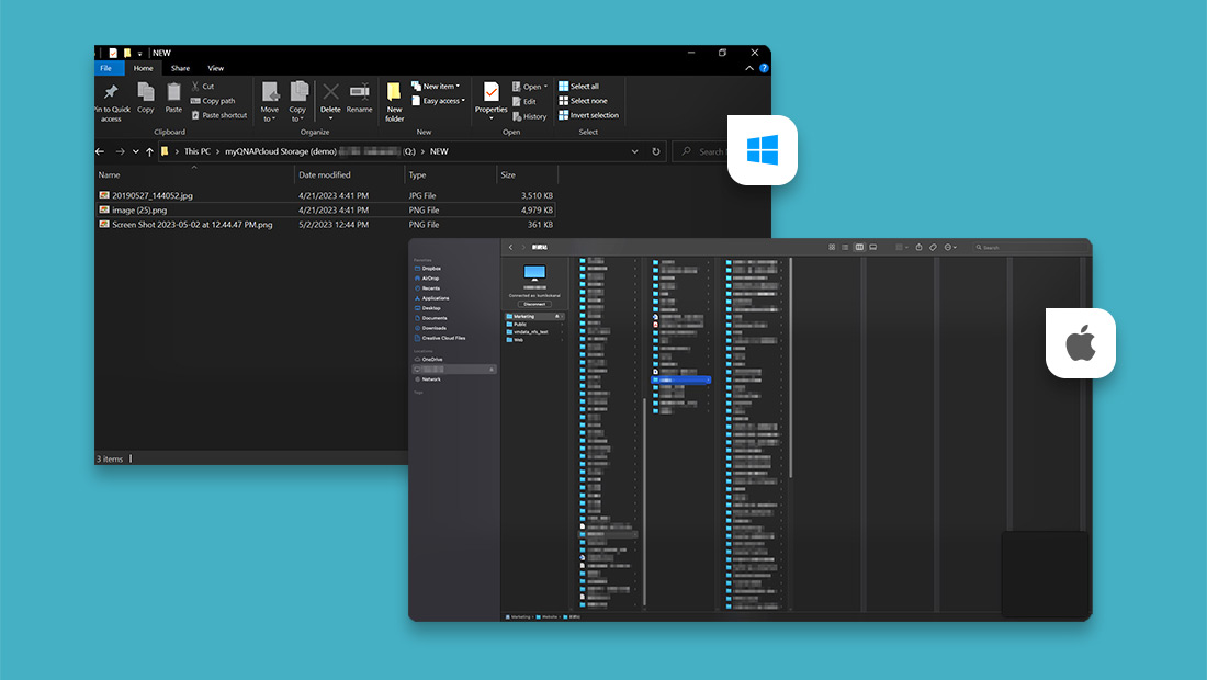 在 Mac/PC 之间进行存取